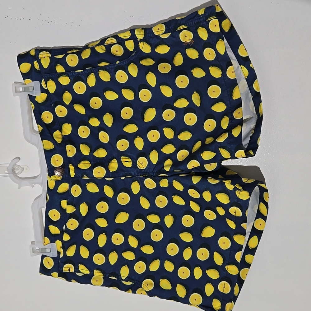 Retromarine New York Lemon Print Men's Swim Trunks Size 36